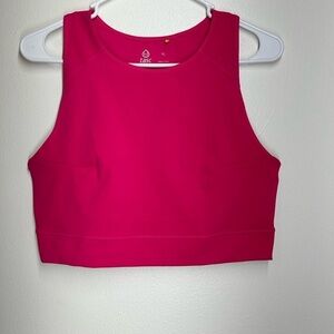 tasc Sculptive Crop Tank Pink‎ Size XL EUC Racer Back Key Pocket